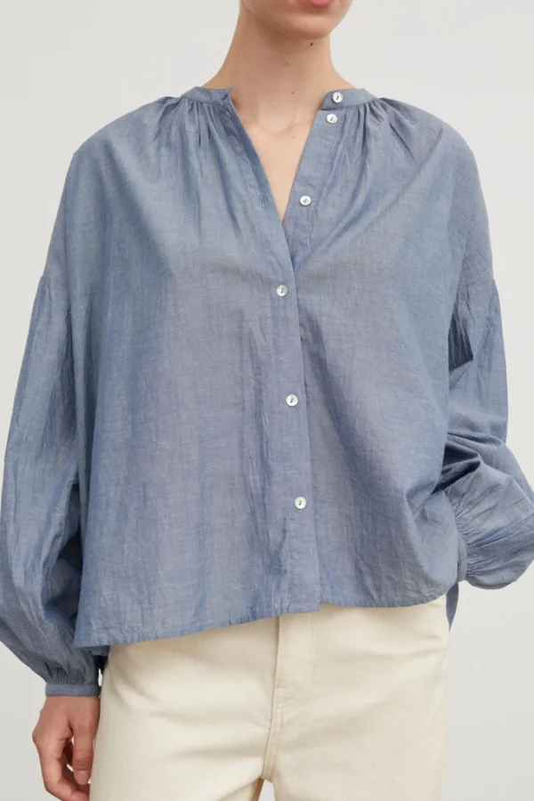 Shop SKALL - Cilla Shirt - Blue Chambray