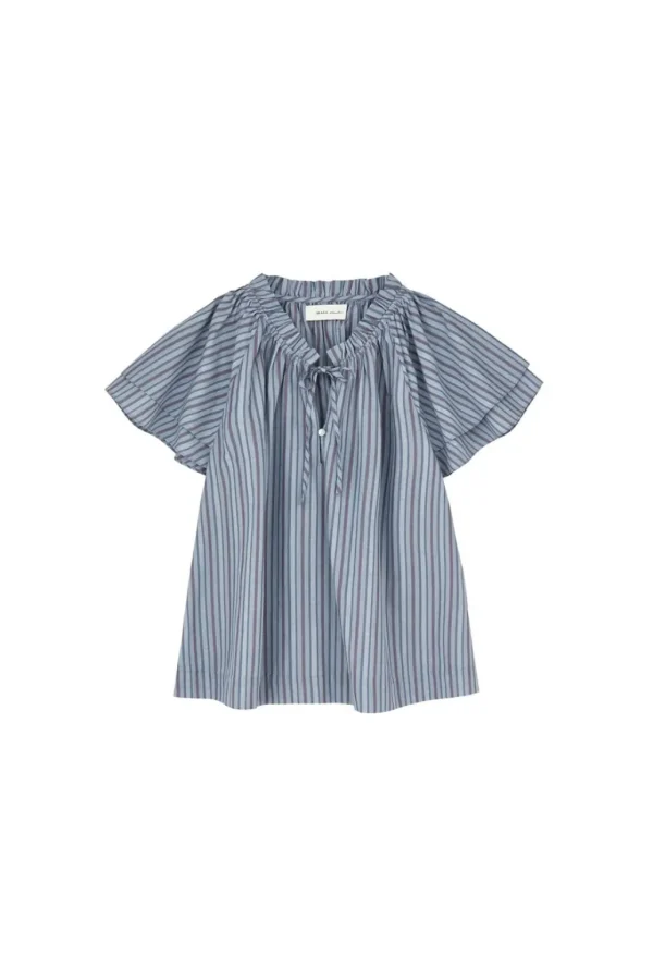 Best SKALL - Grace Blouse - BlueRed Stripe