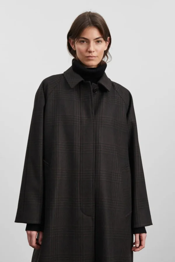 Best Sale SKALL - Mary Coat - BlackBrown Check