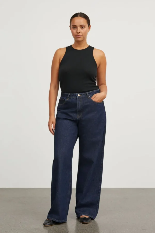 Clearance SKALL - Willow Wide Jeans - Indigo Blue Denim