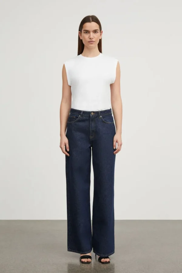 Clearance SKALL - Willow Wide Jeans - Indigo Blue Denim