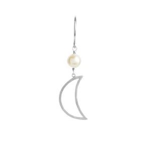 Online STINE A - Bella Moon Earring WPearl - Silver