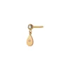 Store STINE A - Big Dot WSparkling Teardrop Earring - Gold