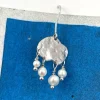 Shop STINE A - Big Silver Splash Earring - Elegant Pearls - Silver