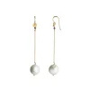 Best STINE A - Dangling White Pearl WLong Chain Earring