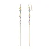 Outlet STINE A - Long Earring WStones & Chain - Candy Floss Mix