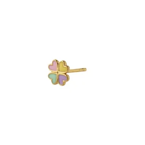 Flash Sale STINE A - Love Heart Clover Enemal Earring