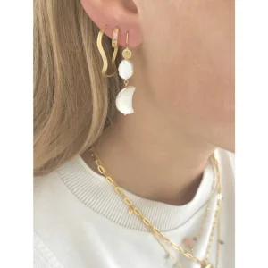 Discount STINE A - Midnight Moon & Baroque Pearl Earring - Gold