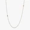 Online STINE A - Pendant Chain With Petit Coin And Black Spinel Necklace