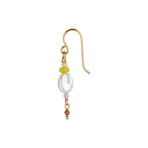 Best Sale STINE A - Petit Baroque Pearl Earring WCandy Stones - Soft Lime