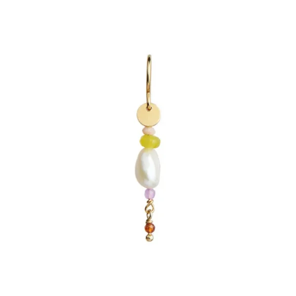 Best Sale STINE A - Petit Baroque Pearl Earring WCandy Stones - Soft Lime