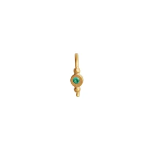 Outlet STINE A - Petit Bon-Bon Green Zircon Earring - Gold