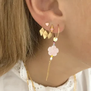 Sale STINE A - Petit Bon-Bon Pink Zircoin Earring