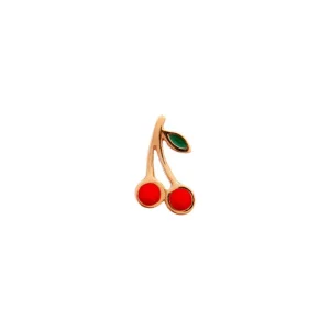 Best STINE A - Petit Cherry Earring Gold Enamal