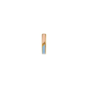 Clearance STINE A - Petit Circus Huggie Earring Blue & Pale Peach - Gold