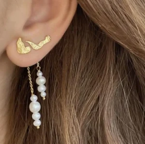 Fashion STINE A - Petit Gold Splash Earring Ladylike