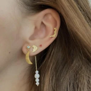 Fashion STINE A - Petit Gold Splash Earring Ladylike
