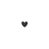 Hot STINE A - Petit Love Heart Earring - Black Silver