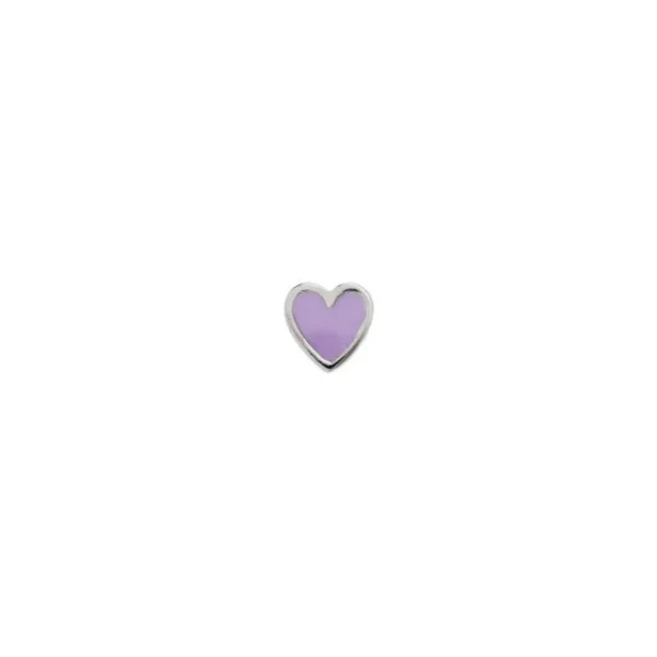 New STINE A - Petit Love Heart - Purple Sorbet Silver