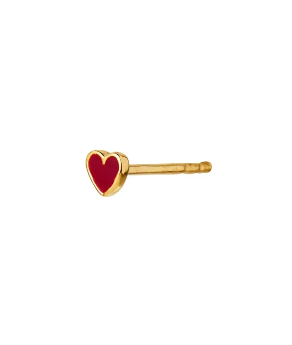 Discount STINE A - Petit Love Heart Burgundy Enamel