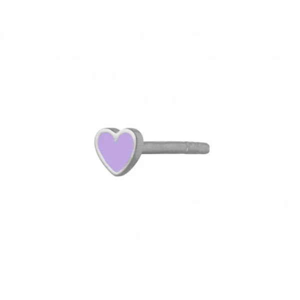 New STINE A - Petit Love Heart - Purple Sorbet Silver