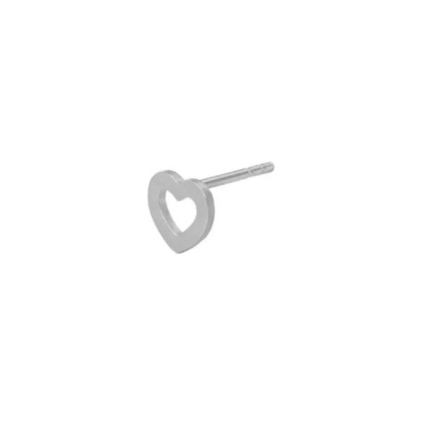 Store STINE A - Petit Open Love Heart Earring - Silver