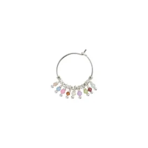 Hot STINE A - Petit Rainbow Hoop WStones Silver - Pastel Mix