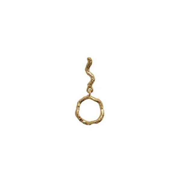 Discount STINE A - Petit Wavy Dangling Circle Earring - Gold