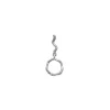 New STINE A - Petit Wavy Dangling Circle Earring - Silver