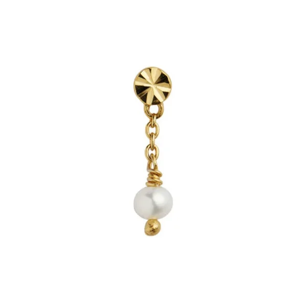 Outlet STINE A - Tres Petit Etoile Earring WPearl Gold