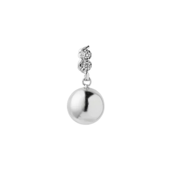 New STINE A - Twin Flow & Disco Ball Earring - Silver