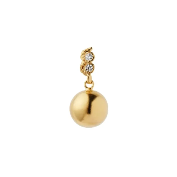 Online STINE A - Twin Flow & Disco Ball Earring - Gold