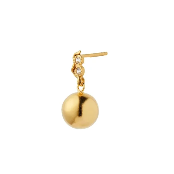 Online STINE A - Twin Flow & Disco Ball Earring - Gold