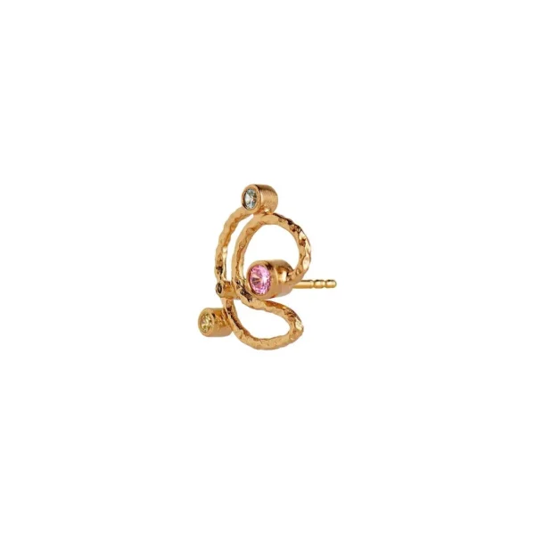 Discount STINE A - Twirly Candy Dots Earring - Gold