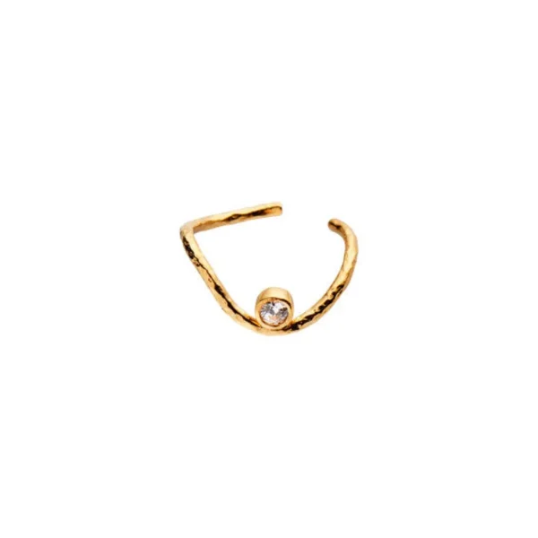 New STINE A - Wavy Ear Cuff Gold WStone