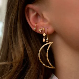 New STINE A - Wavy Ear Cuff Gold WStone