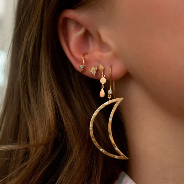 New STINE A - Wavy Ear Cuff Gold WStone