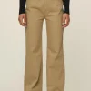 Outlet TOMORROW - Brown Straight Jeans - Khaki