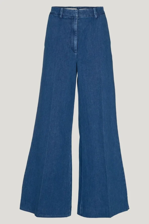 Best Sale TOMORROW - Ellen Wide Pant Wash Bilbao - Denim Blue