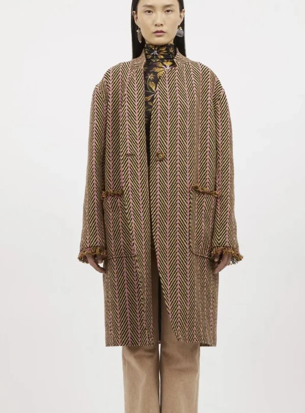 Outlet ULLA JOHNSON - Elanor Coat - Tigers Eye