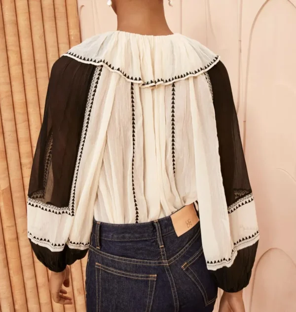 Flash Sale ULLA JOHNSON - Lenore Blouse - Moonflower