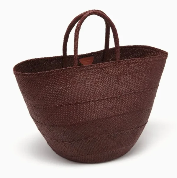 Shop ULLA JOHNSON - Marta Large Basket Tote - Chocolate