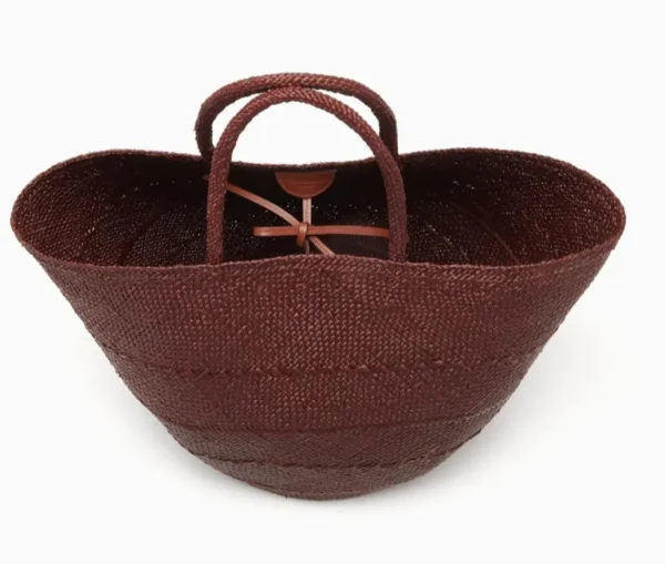 Shop ULLA JOHNSON - Marta Large Basket Tote - Chocolate