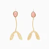 New ULLA JOHNSON JEWELLERY - Maple Seed Drop Earring - Coral