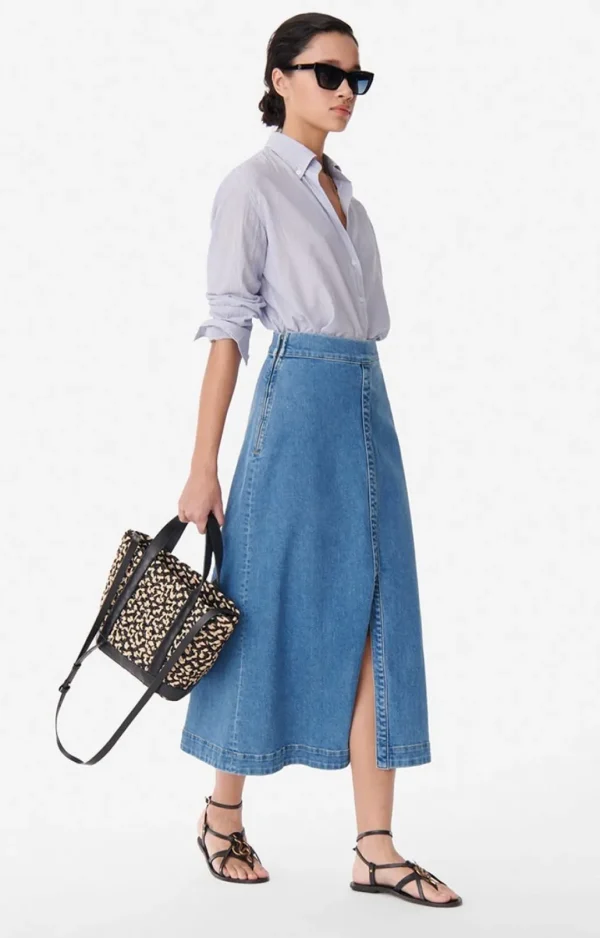 Store VANESSA BRUNO - Curtis Skirt - Indigo Clair