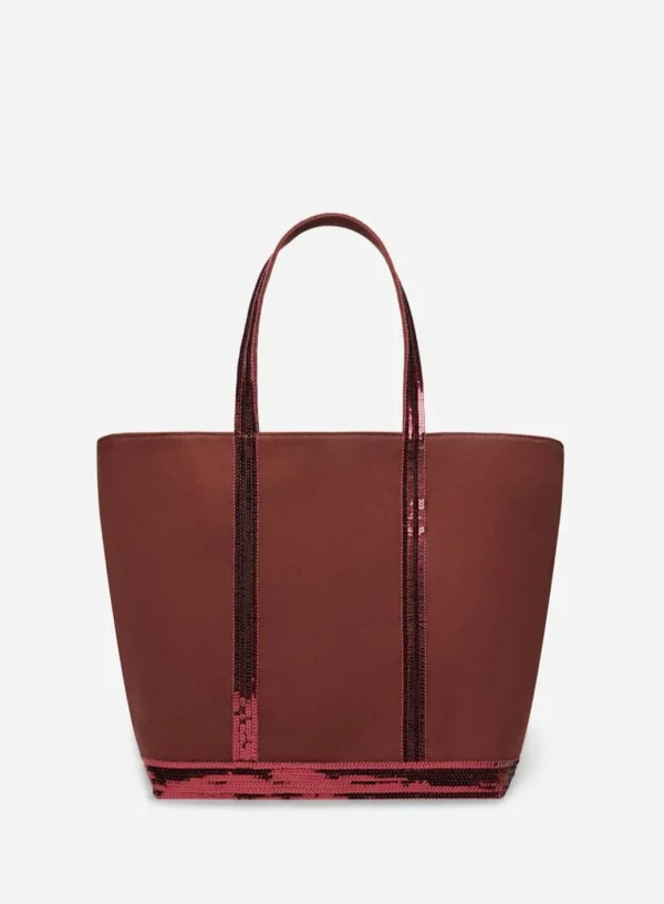 Shop VANESSA BRUNO - Linen Cabas Tote L - Armagnac