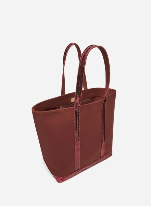 Shop VANESSA BRUNO - Linen Cabas Tote L - Armagnac