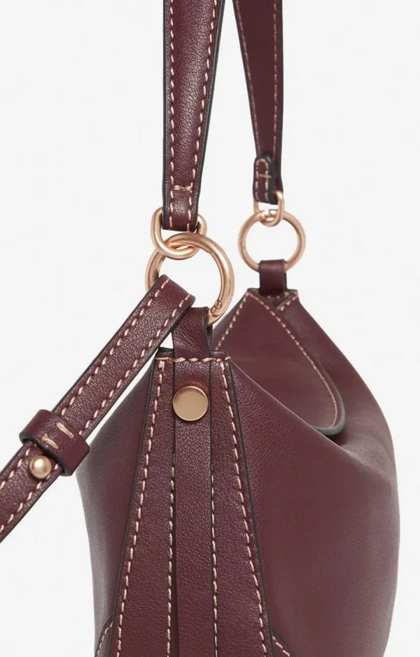 Shop VANESSA BRUNO - Mini Daily Bag - Bordeaux