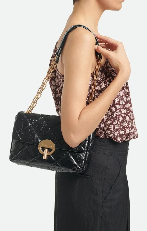 Hot VANESSA BRUNO - Moon Bag Leather - Noir