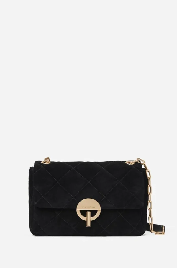 Clearance VANESSA BRUNO - Moon Bag Suede - Noir